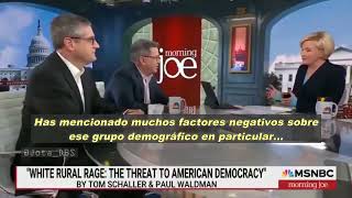 Los votantes rurales blancos son una amenaza para la democracia dicen en la cadena woke MSNBC.