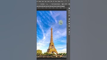 How to bend an Eiffel Tower in Photoshop Tutorial #shorts #shortvideo #youtubeshorts