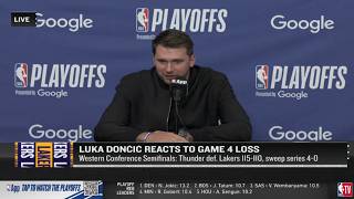 Postgame Interview | Luka Doncic breaks silence on potentially recruiting LeBron back to L.A. 👀
