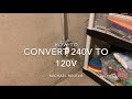 Converting a 240v outlet to 120v - YouTube