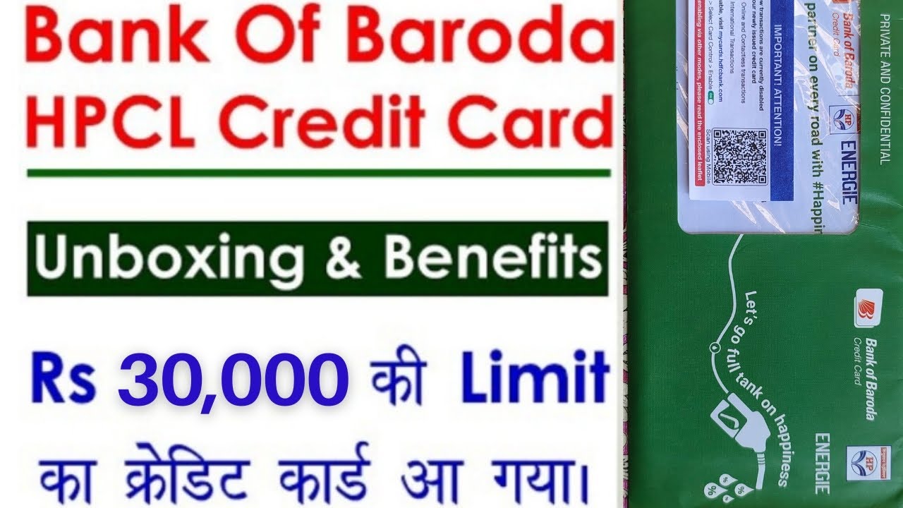 Bank Of Baroda Hpcl Energie Credit Card Unboxing Bob Energie Credit 