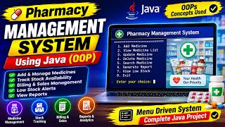 💊 Pharmacy Management System Using Java | OOP | Complete Java Project