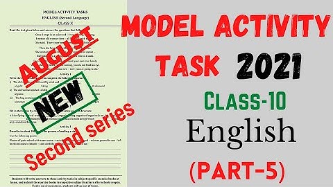 2021 Model Activity Task Class 10 English Part-5|| Detail bengali analysis|| Second Series