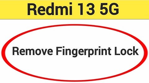 Redmi 13 5G me fingerprint lock Kaise hataye, how to remove fingerprint lock
