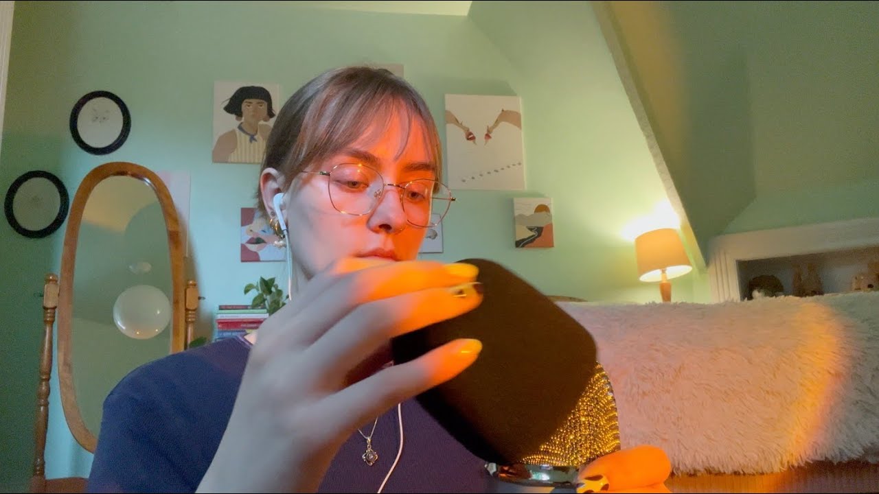 asmr foam cover scratching, tapping, swirling, etc.