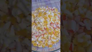 Rice and Crab Stick Salad. Салат из крабовых палочек. Easy recipes. Лёгкие рецепты. crabsticks yum