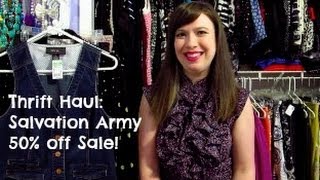 Thrift Haul: Salvation Army 50% off Sale and Styling screenshot 1