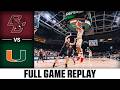 Boston College vs. Miami Full Game Replay | 2025-26 ACC Men's Basketball