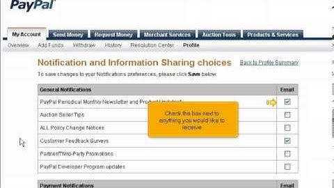 How to change your PayPal notification preferences