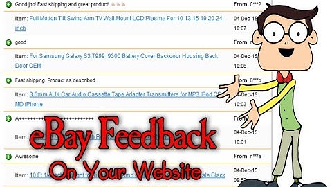 Add Your eBay Feedback To Your Website