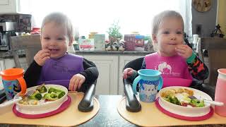 Twins try cheddar biscuits