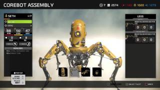 ReCore - Research Blueprints SP-DR White Iron Tusks Weapons Array, Hindlegs, Red Wild Child Head
