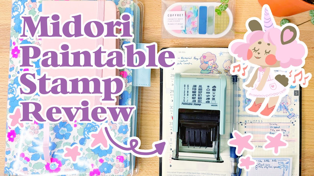 Midori Paintable Stamp Calibration Guide and Review for Art Journals and Journaling.