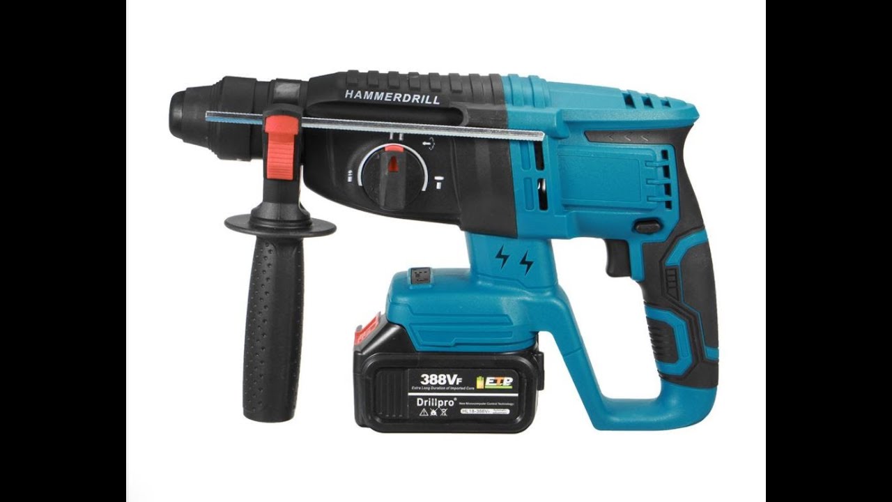 Электрическая ударная дрель-перфоратор, Drillpro, на аккумуляторах ...