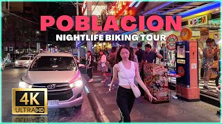 NIGHTLIFE IN P. BURGOS POBLACION Makati Night Ride Biking Tour Philippines 4K 🇵🇭