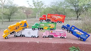 Find lots of Container : Mack truck Dinoco and friends in the park !