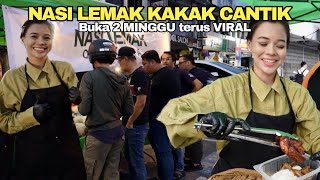 BUKA GERAI HANYA 3 jam !! Nasi lemak KAKAK CANTIK ini viral TERUK di JOHOR