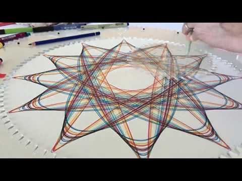 "Joost Up Color" Big Spirograph In Progress by Mary Wagner