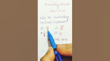 #Terminating Decimals Short Trick #All government exams #rrb,Bank, SSC CGL etc#short#shorts