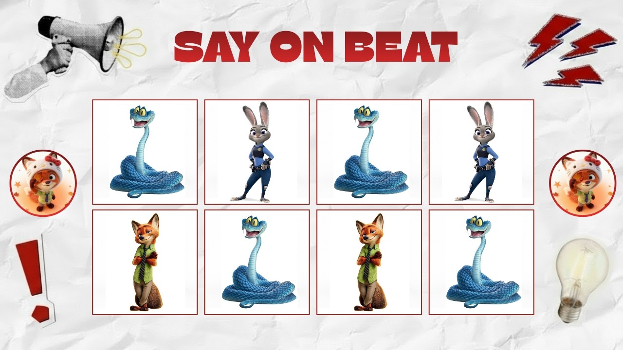 Say The Word On Beat Challenge | Level 1 - 5 | Level Easy to Insane