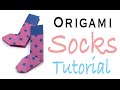 Origami Paper Socks Tutorial - Origami Kawaii〔#030〕