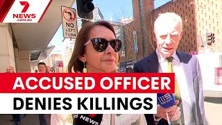 Former police officer pleads not guilty to double murder | 7NEWS
