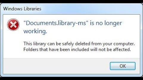 How To Fix "Documents.library-ms" is no longer working Error on Windows 7!!