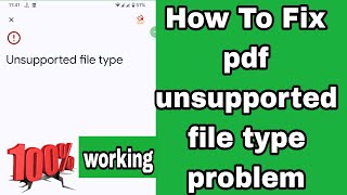 Fix pdf unsupported file type problem | unsupported file type | WhatsApp unsupported file type