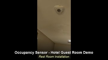PIR Motion Occupancy Sensor Working Demo in Hotel Guest Room