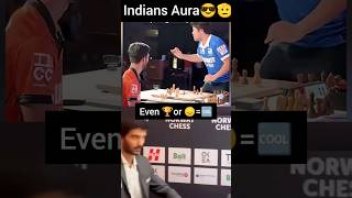 Gukesh kept calm in both situations 🆒🫡#gukesh #chess #hikarunakamura  #india #trending #shorts