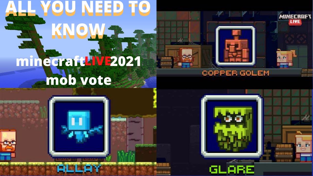 Minecraft Mob Vote 2021 - vote for Allay, Copper Golem, or Glare