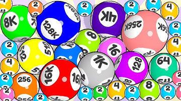 Ball Merge Roulette 2048 3D - ASMR Gameplay (Balls Evolution, Level Up Jelly Math Balls 2048)