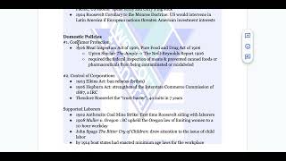 [APUSH] Theodore (Teddy) Roosevelt Presidency | Big Stick diplomacy | Square deal