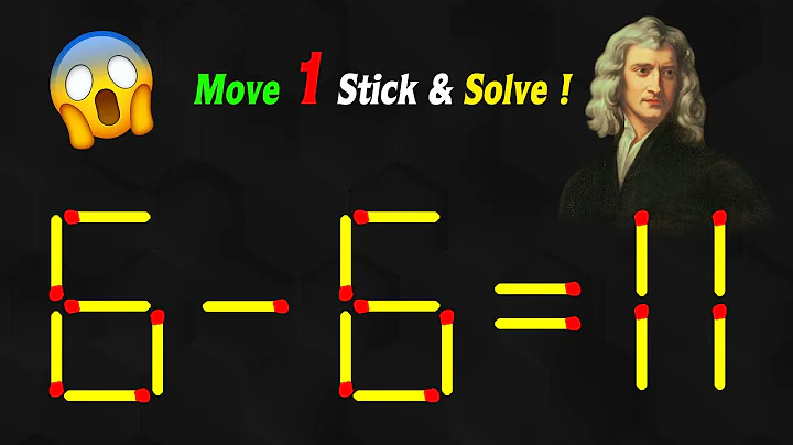 Fix the equation | Turn the wrong equation into correct | Matchstick Puzzle 6 - 6 = 11