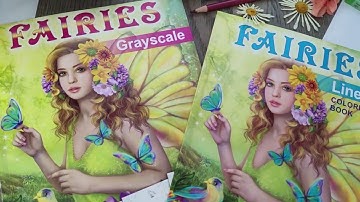 Fairies coloring books: Grayscale and Line art versions. By Alena Lazareva