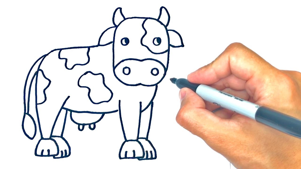 Como dibujar una Vaca Fácil - YouTube