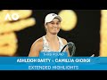 Ashleigh Barty v Camila Giorgi Extended Highlights (3R) | Australian Open 2022