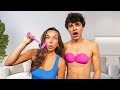 The boys try girl products for the first time