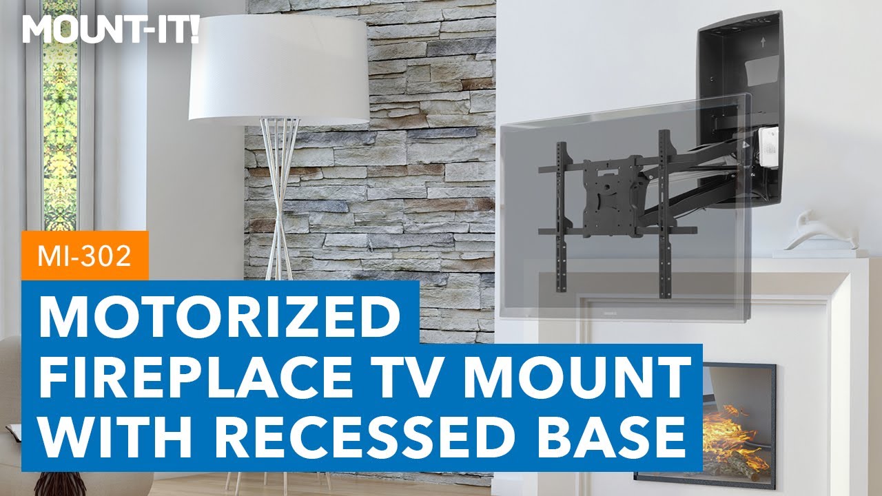 Motorized Fireplace TV Mount With Recessed Base MI302 ( Features