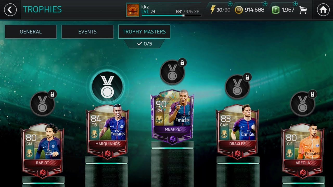 FIFA MOBILE Claiming the trophy master - YouTube