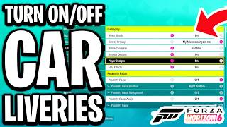How To Turn Onoff Car Ries On Others In Forza Horizon 6   Guide