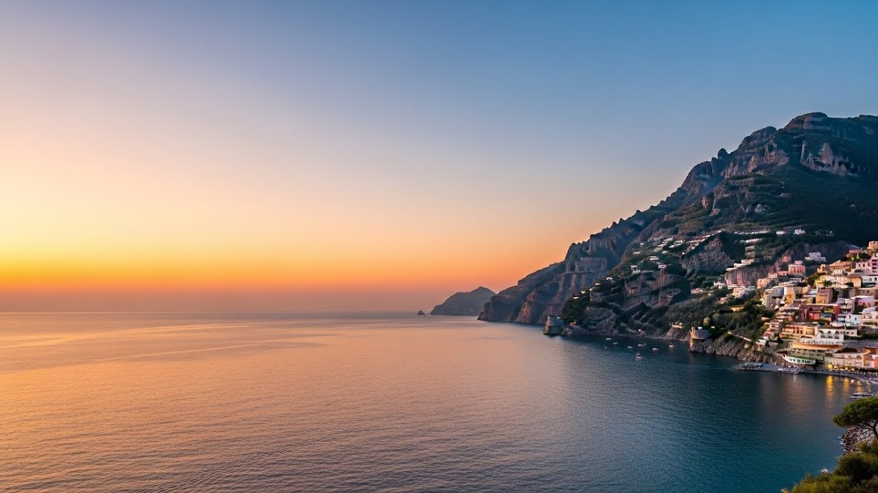 Golden Hour Italian Music 🎶 Calm Amalfi Coast Relaxation