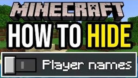 How To Turn Off Player Names In Minecraft - Hide Name Tags!