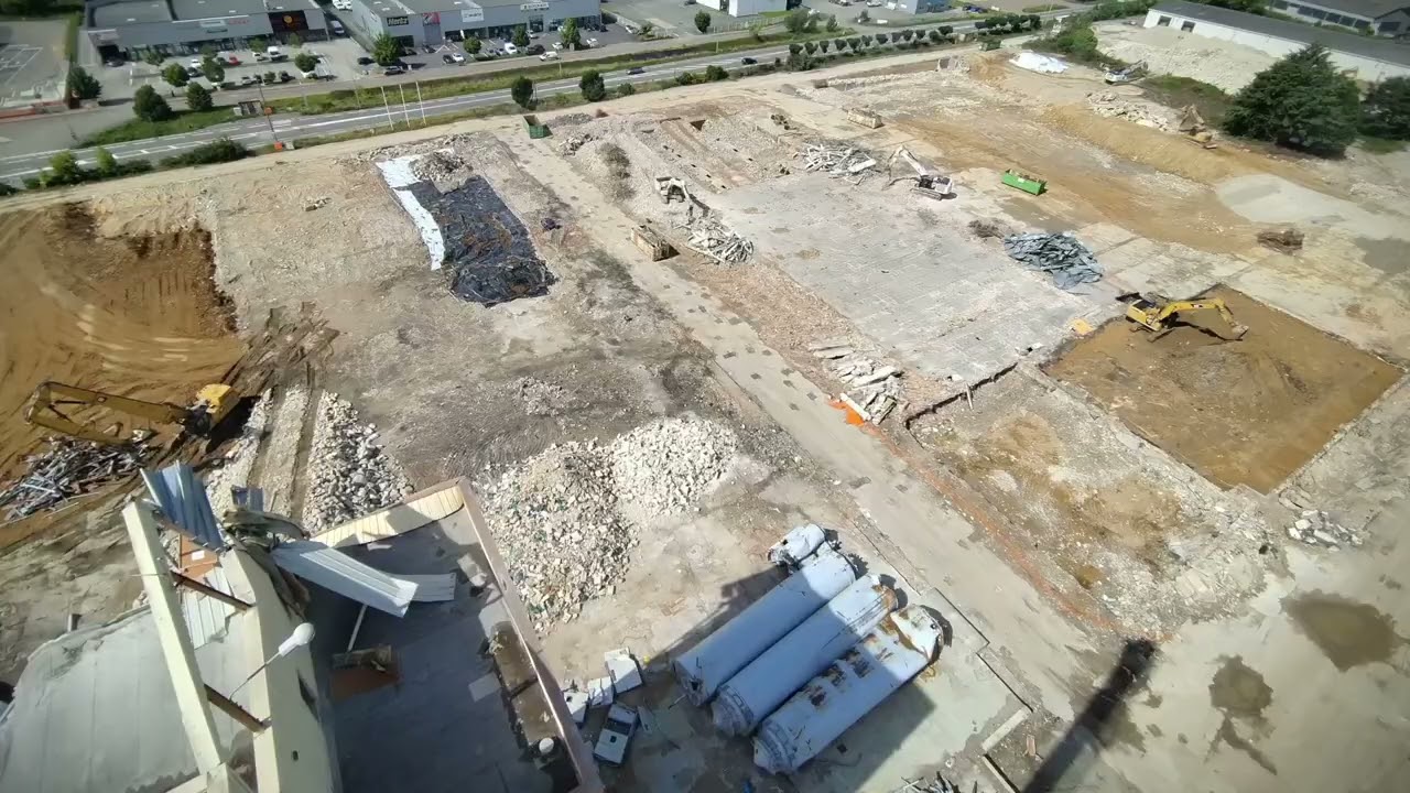 Timelapse & drone_Démolition Déconstruction à Chalon sur Saone