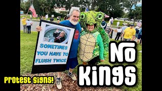 Signs No Kings Rally Protest Signs Song Parody