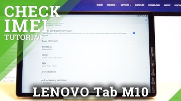 How to Check IMEI & SN in LENOVO Tab M10 – Find Phone Info
