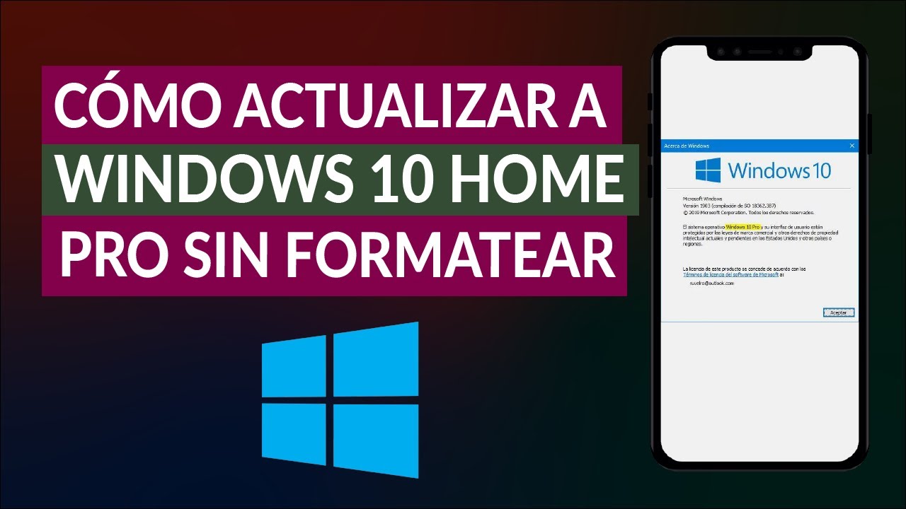 Pasar De Windows 10 Home A Pro Sin Clave