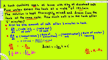 Mixing Problems and Separable Differential Equations