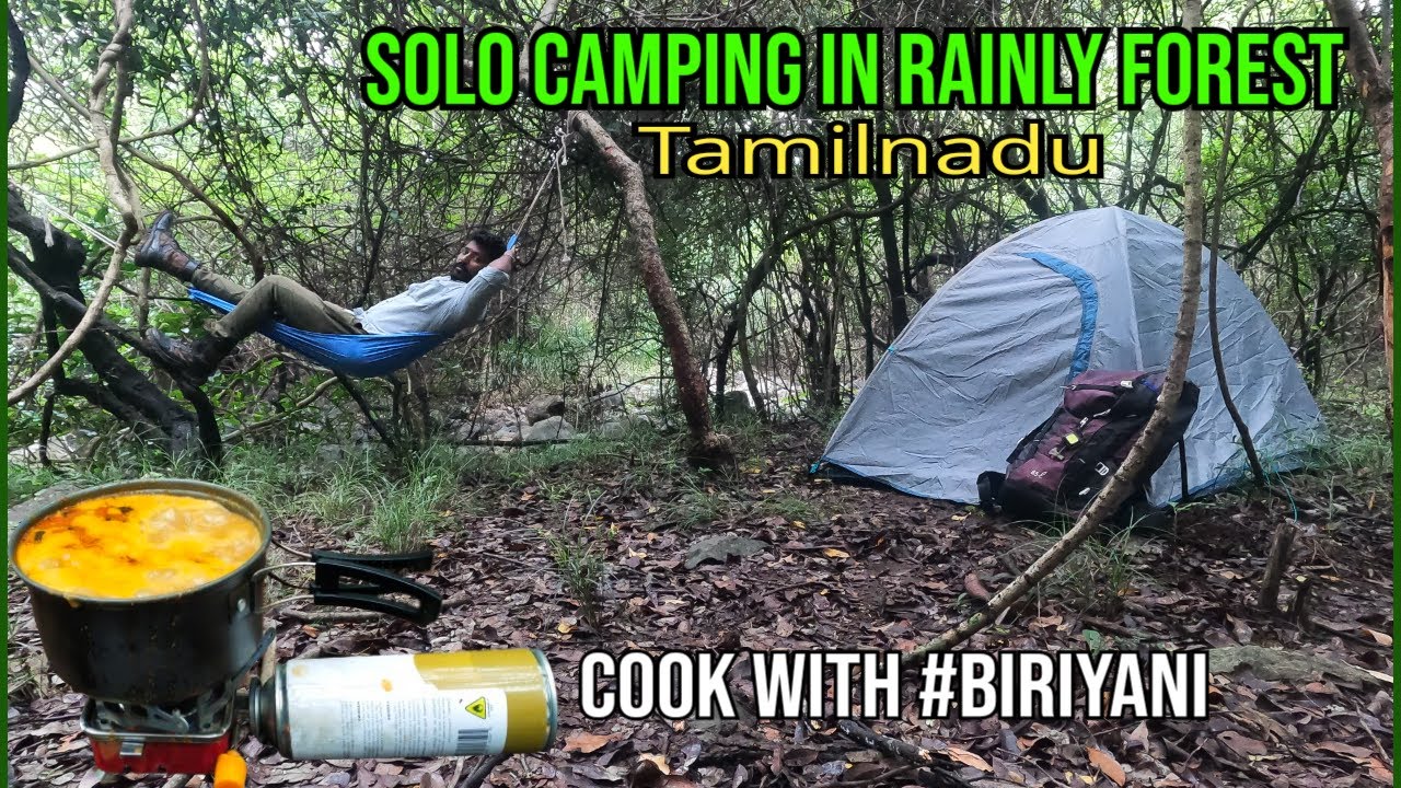 Solo camping in rain forest Tamil nadu | Relaxing  cooking & natural views 