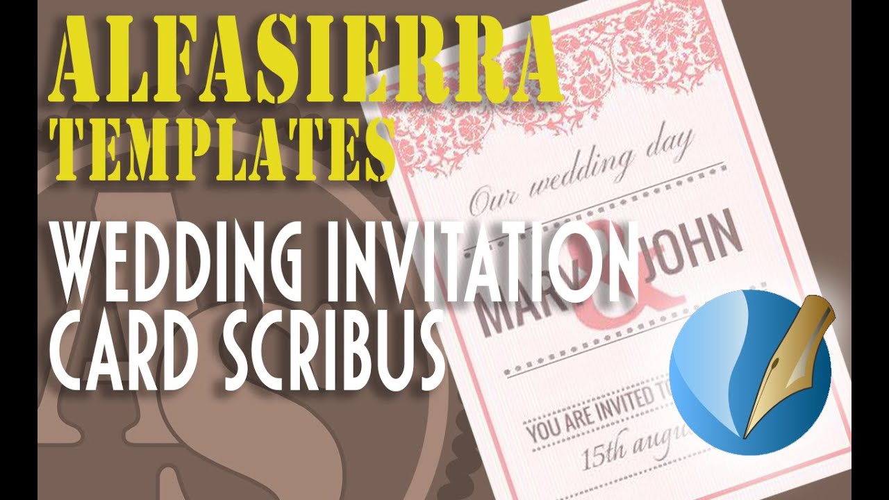 free template a wedding invitation card scribus 1 4 6 youtube scribus flyer template